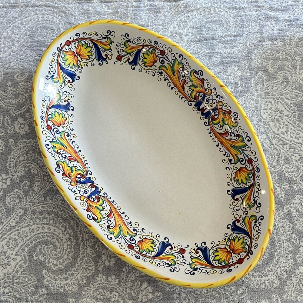 🇮🇹Meridiana Ceramiche hand painted serving tray from Italy